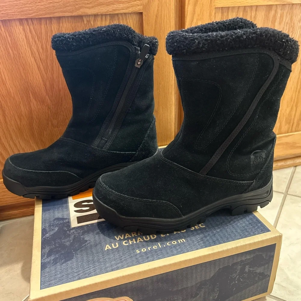 Sorel‎ Waterfall Women’s Waterproof Black Winter Boots 7.5